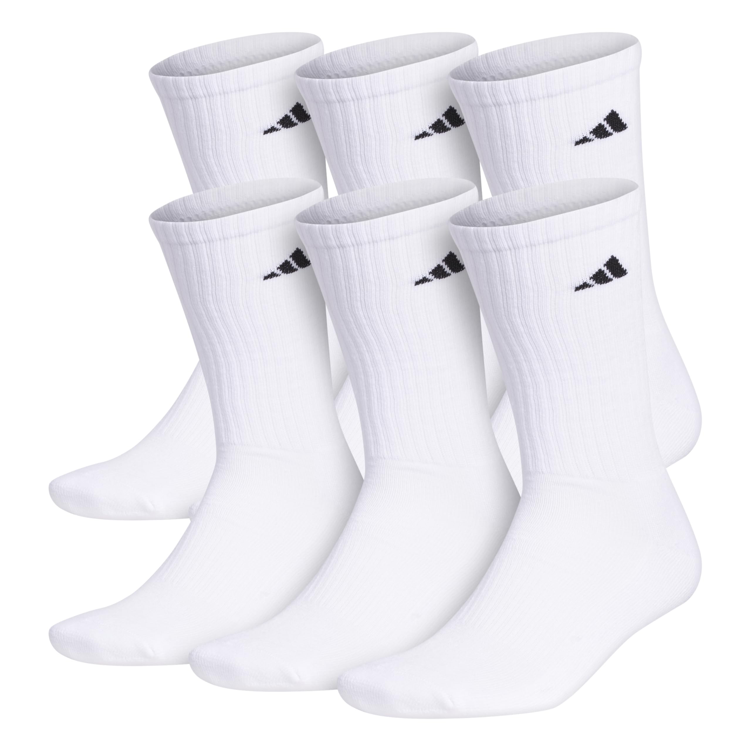 Unisex Cushioned Athletic Crew Socks 6-Pack