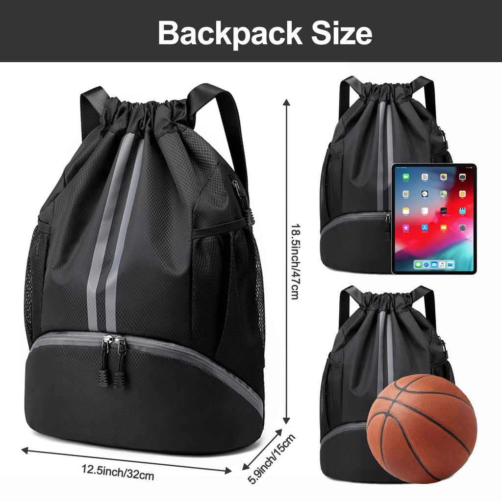 Unisex Drawstring Sports Backpack for Gym and Swimming