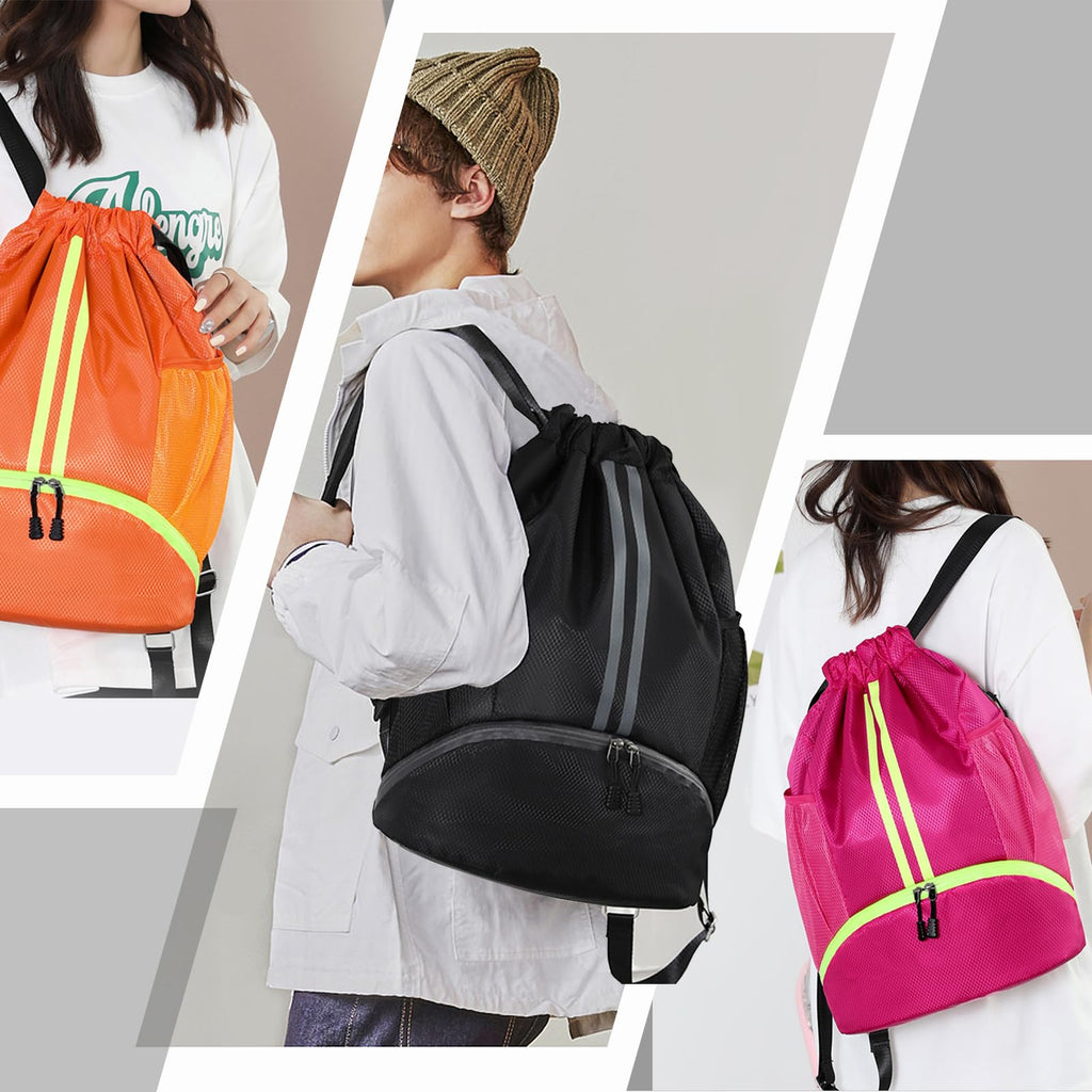 Unisex Drawstring Sports Backpack for Gym and Swimming