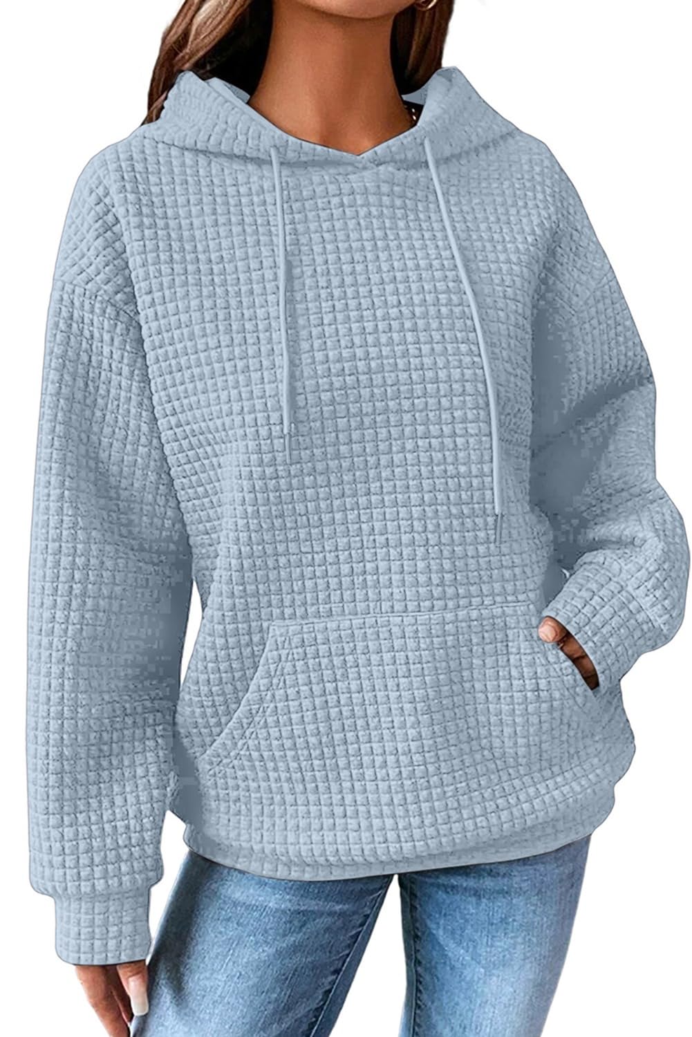 Women's Waffle-Knit Performance Pullover Hoodie
