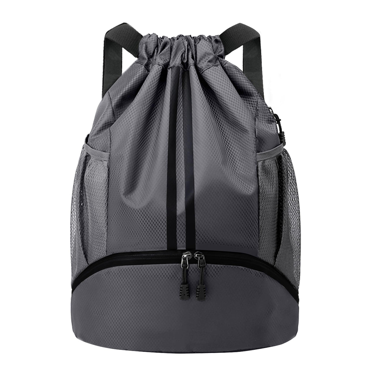 Drawstring Gym Backpack with Separate Shoe Compartment