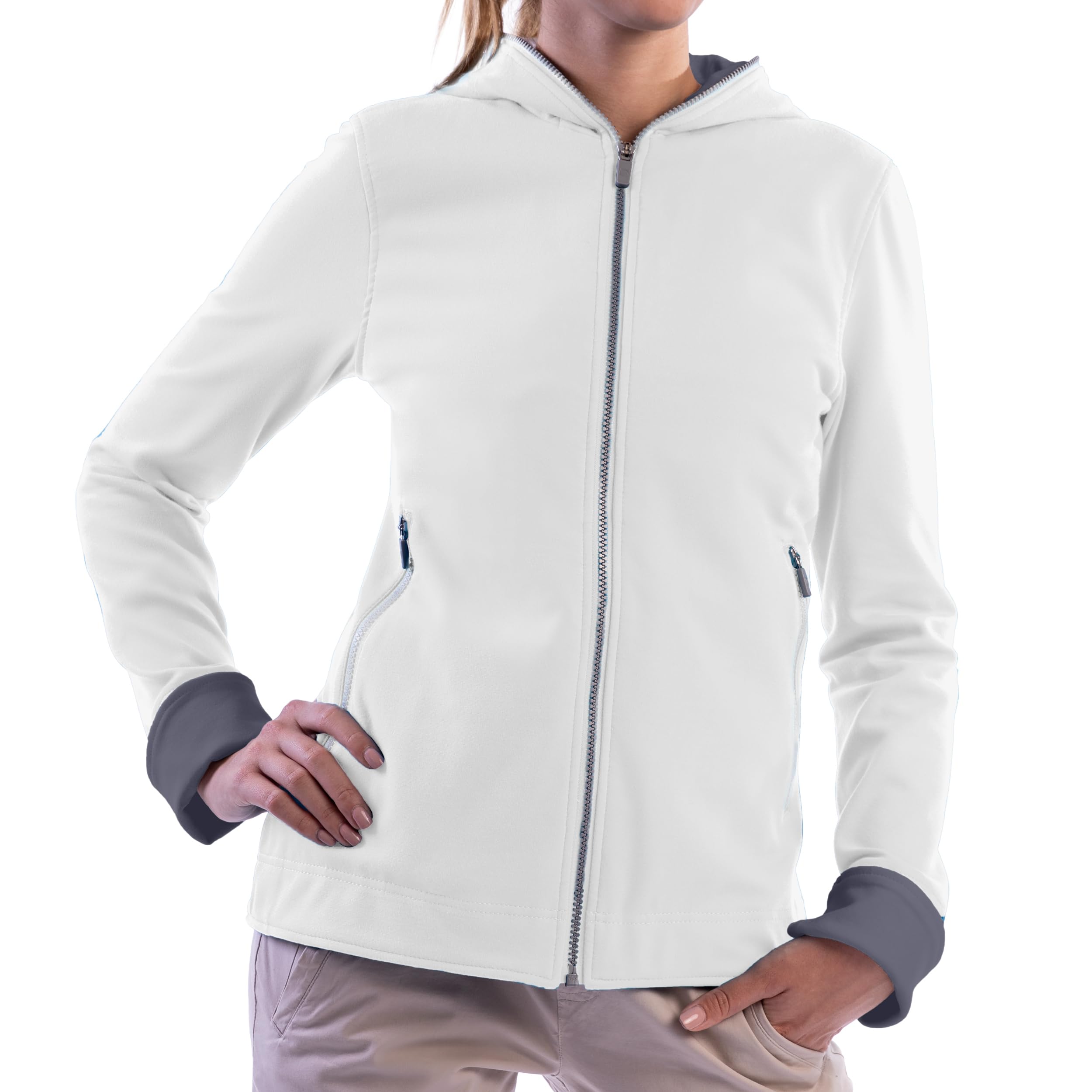 Women's Multi-Pocket Zip-Up Performance Travel Hoodie
