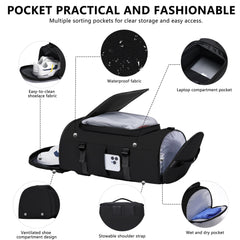 Unisex Gym Duffel Backpack with Shoe and Wet Compartments