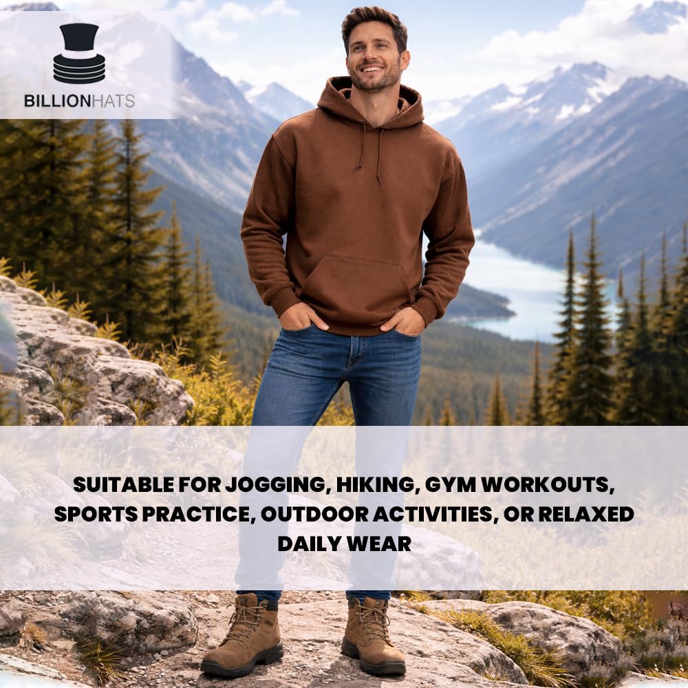 Men's Cotton-Blend Athletic Performance Pullover Hoodie
