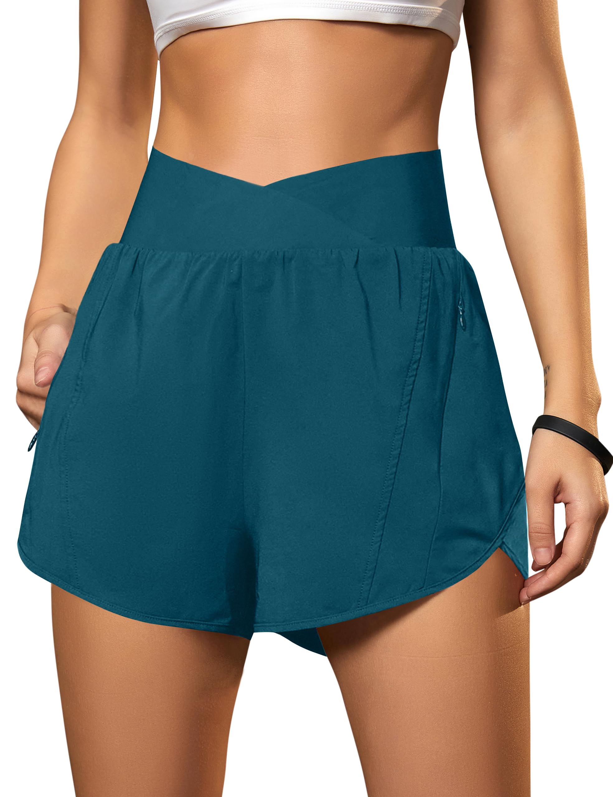 Women's Crossover Athletic Running and Training Shorts