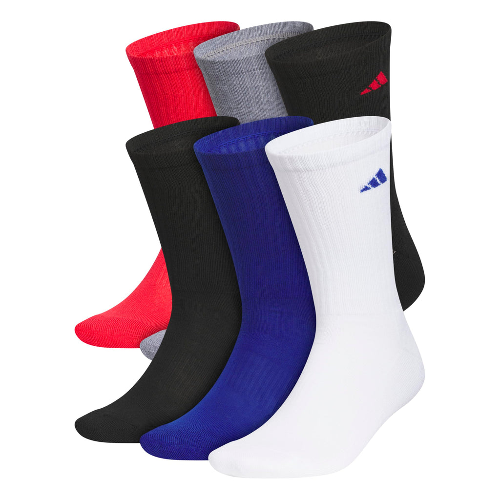 Unisex Cushioned Athletic Crew Socks 6-Pack