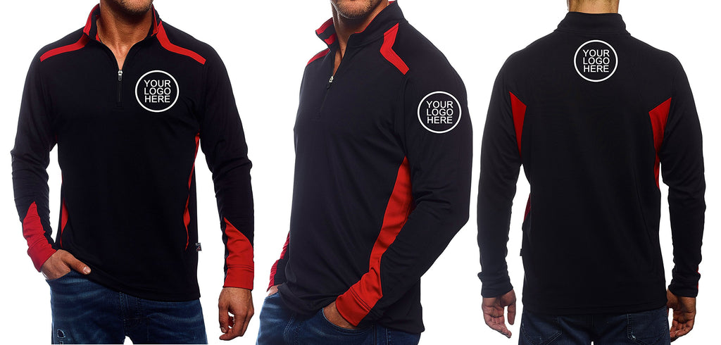 Men's Quarter-Zip Performance Sports Pullover 21-Pack