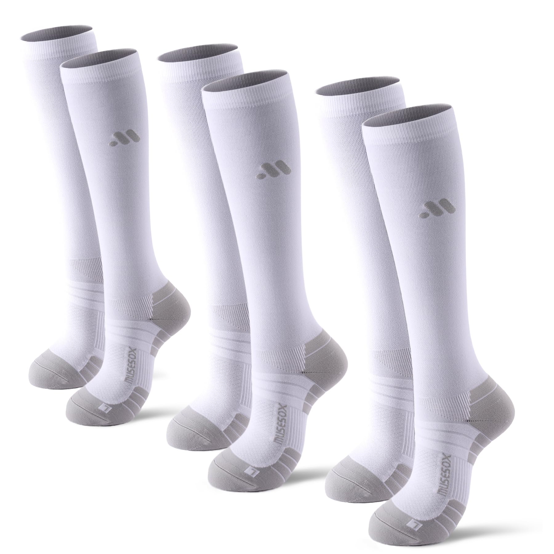 Unisex 15-20 mmHg Compression Support Socks 3-Pack