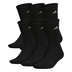 Unisex Cushioned Athletic Crew Socks 6-Pack