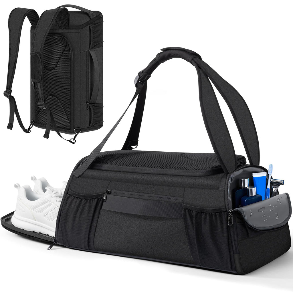 Unisex Gym Duffel Backpack with Shoe and Wet Compartments