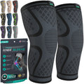 Unisex Compression Knee Support Sleeves for Sports 2-Pack