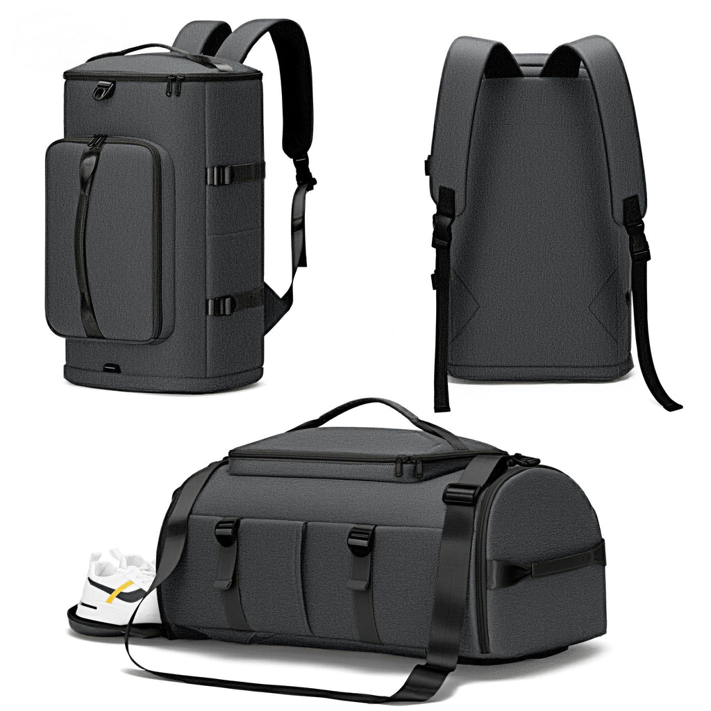 Unisex Gym Duffel Backpack with Shoe and Wet Compartments