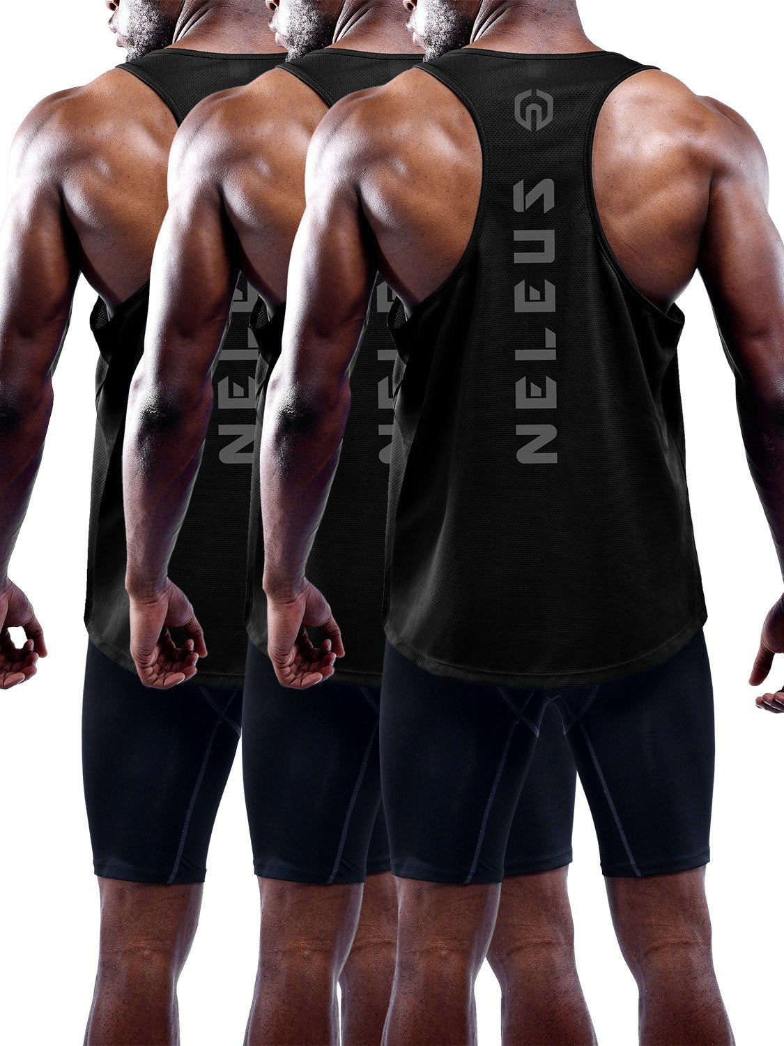 Men's Quick-Dry Y-Back Performance Training Tanks 3-Pack