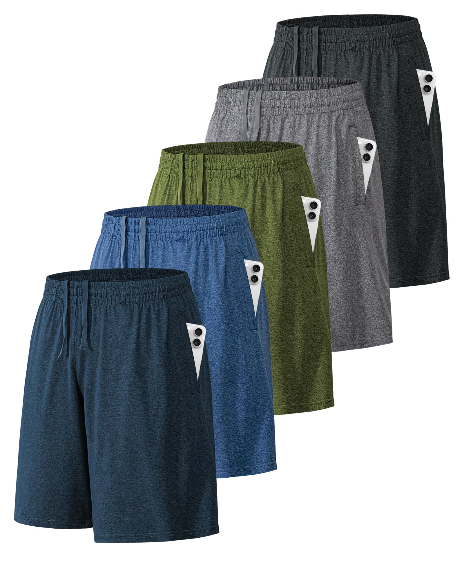 Men's Quick-Dry Athletic Training Shorts with Pockets