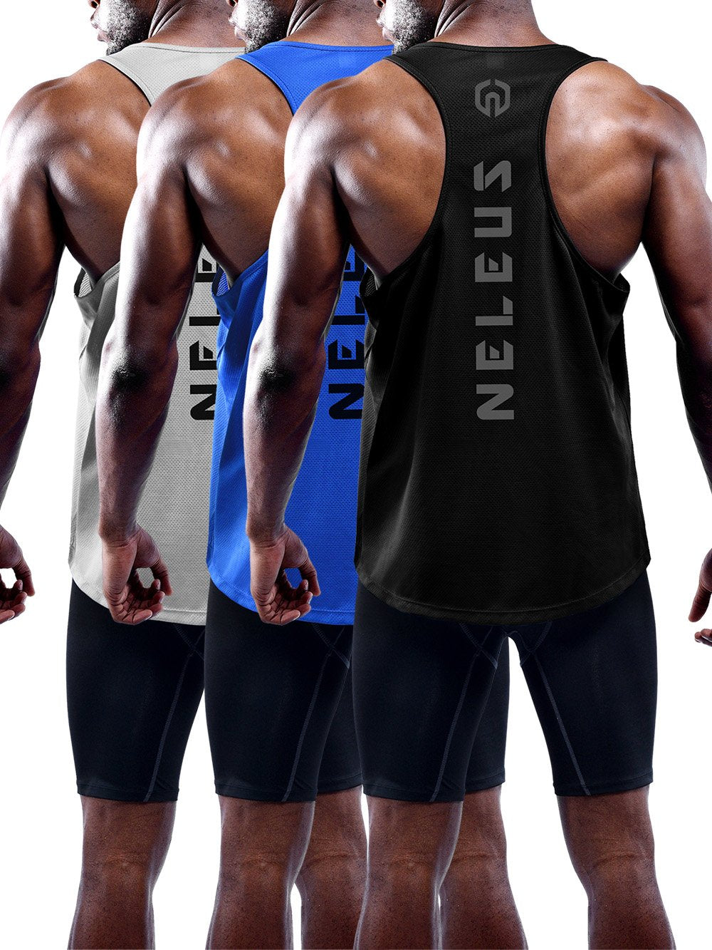 Men's Quick-Dry Y-Back Performance Training Tanks 3-Pack