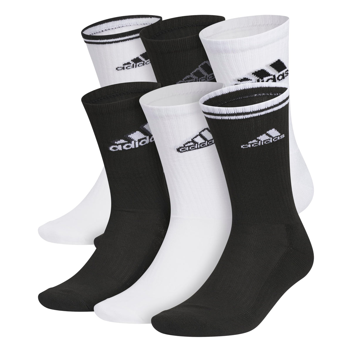 Unisex Cushioned Athletic Crew Socks 6-Pack