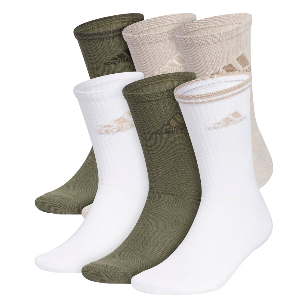 Unisex Cushioned Athletic Crew Socks 6-Pack