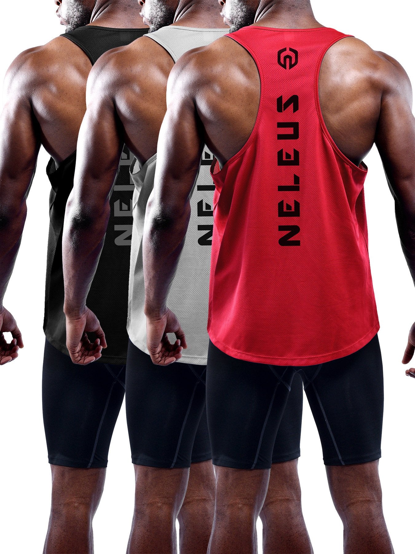 Men's Quick-Dry Y-Back Performance Training Tanks 3-Pack