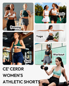 Women's High-Waisted 2-in-1 Running and Training Shorts