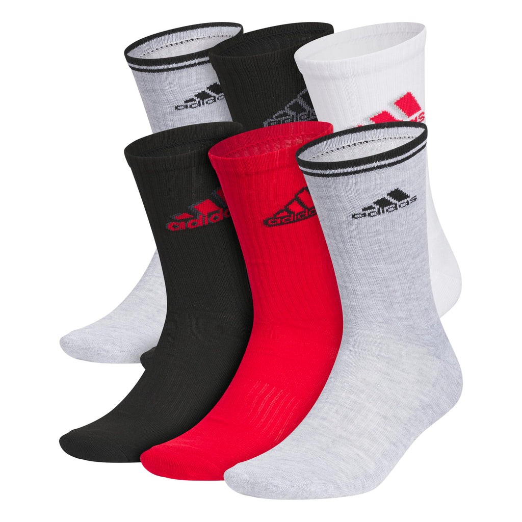 Unisex Cushioned Athletic Crew Socks 6-Pack