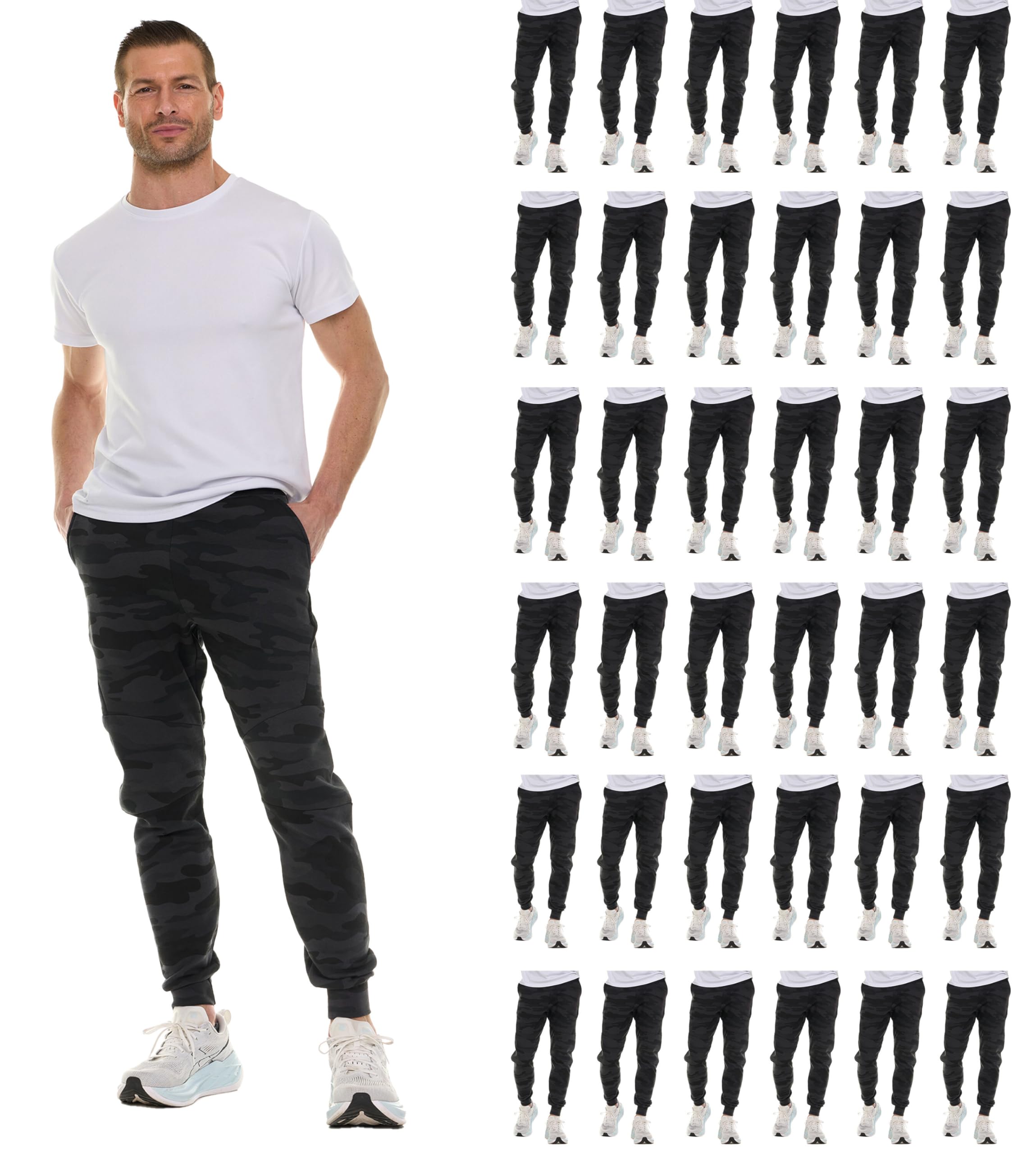 Men's Comfortable Athletic Jogger Sweatpants 36-Pack