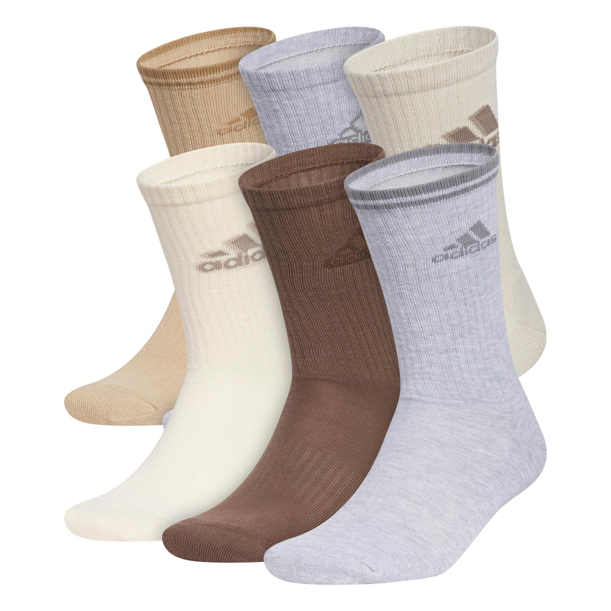 Unisex Cushioned Athletic Crew Socks 6-Pack