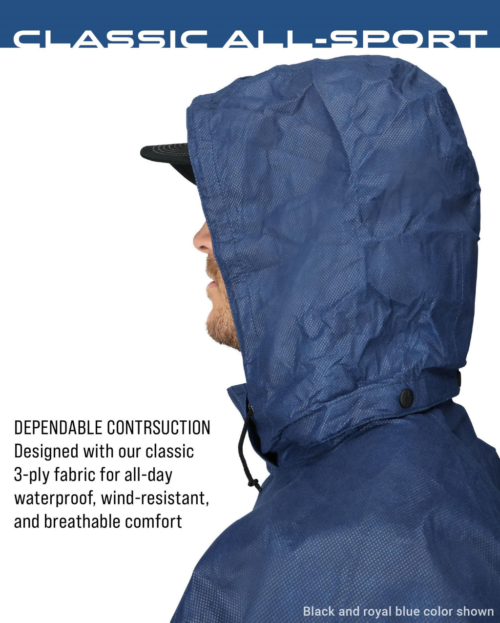 Men's 3-Layer Waterproof Breathable Performance Rain Suit