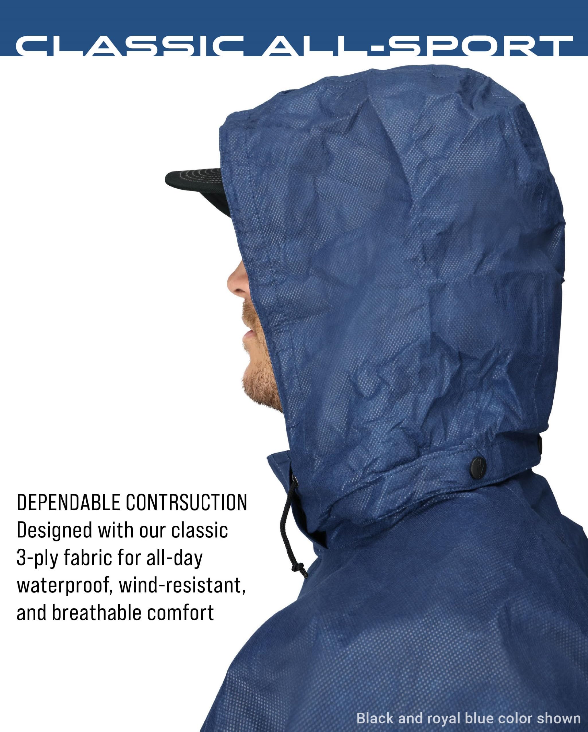 Men's 3-Layer Waterproof Breathable Performance Rain Suit