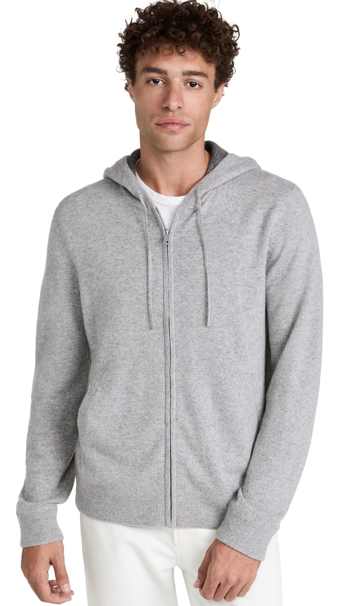 Men's Soft Cashmere Full-Zip Performance Hoodie Jacket