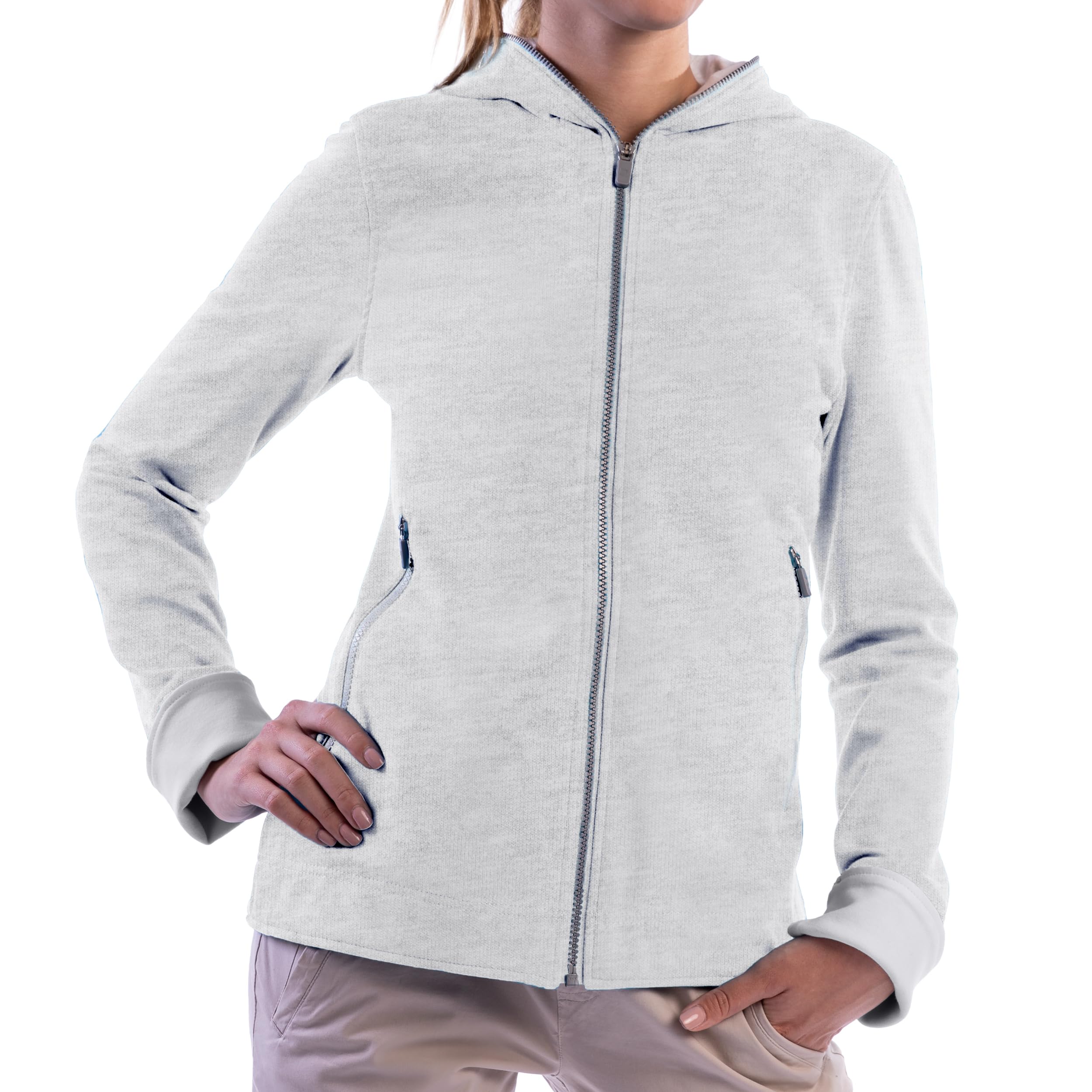 Women's Multi-Pocket Zip-Up Performance Travel Hoodie