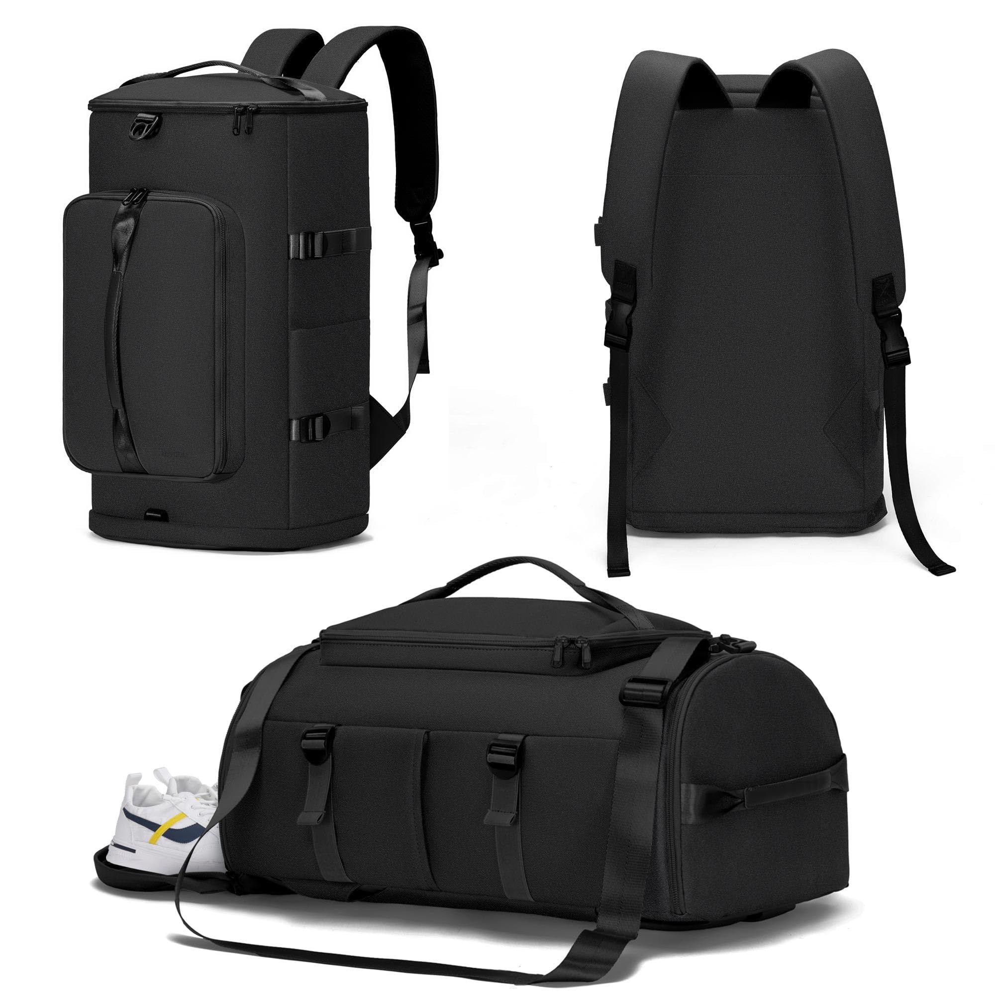 Unisex Gym Duffel Backpack with Shoe and Wet Compartments