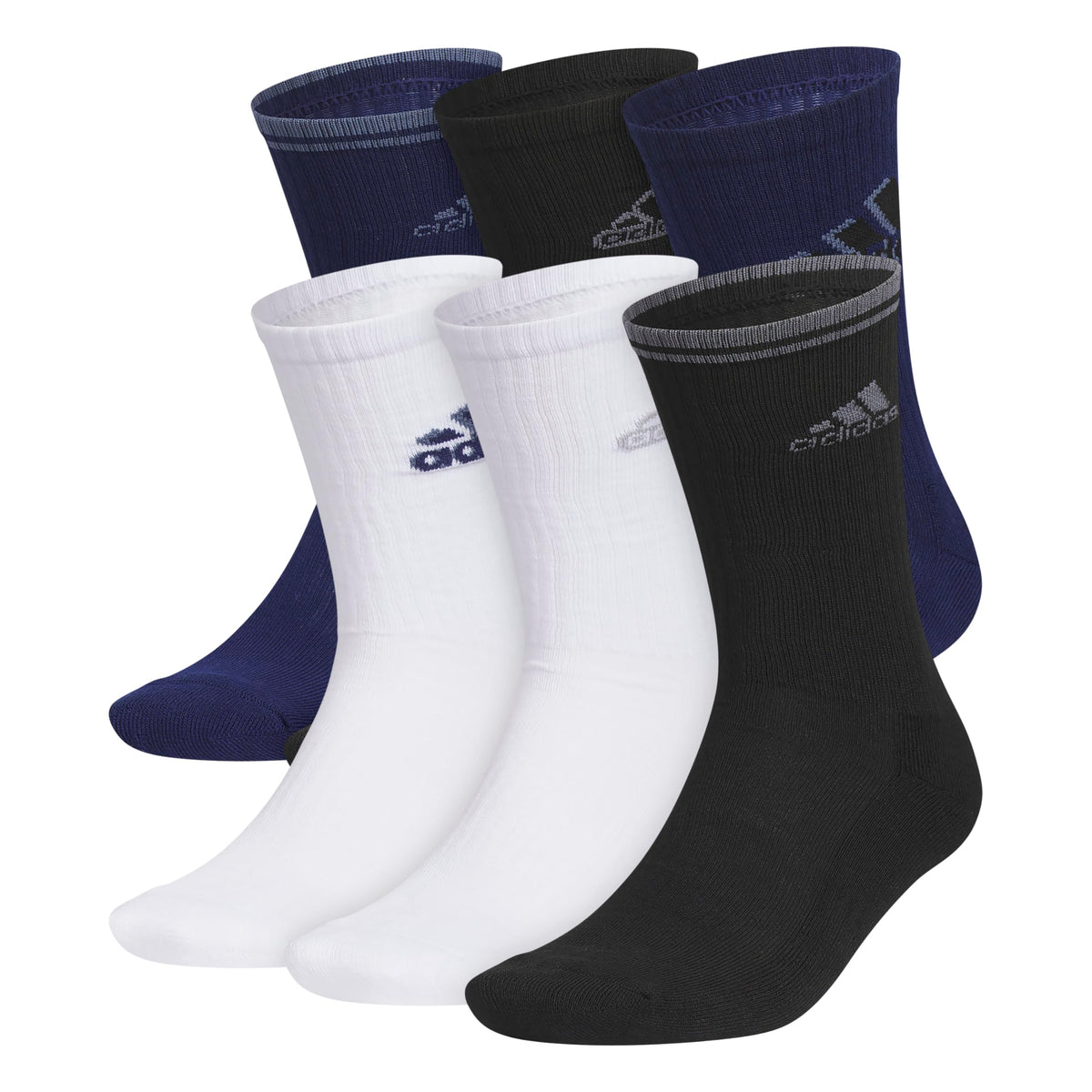 Unisex Cushioned Athletic Crew Socks 6-Pack