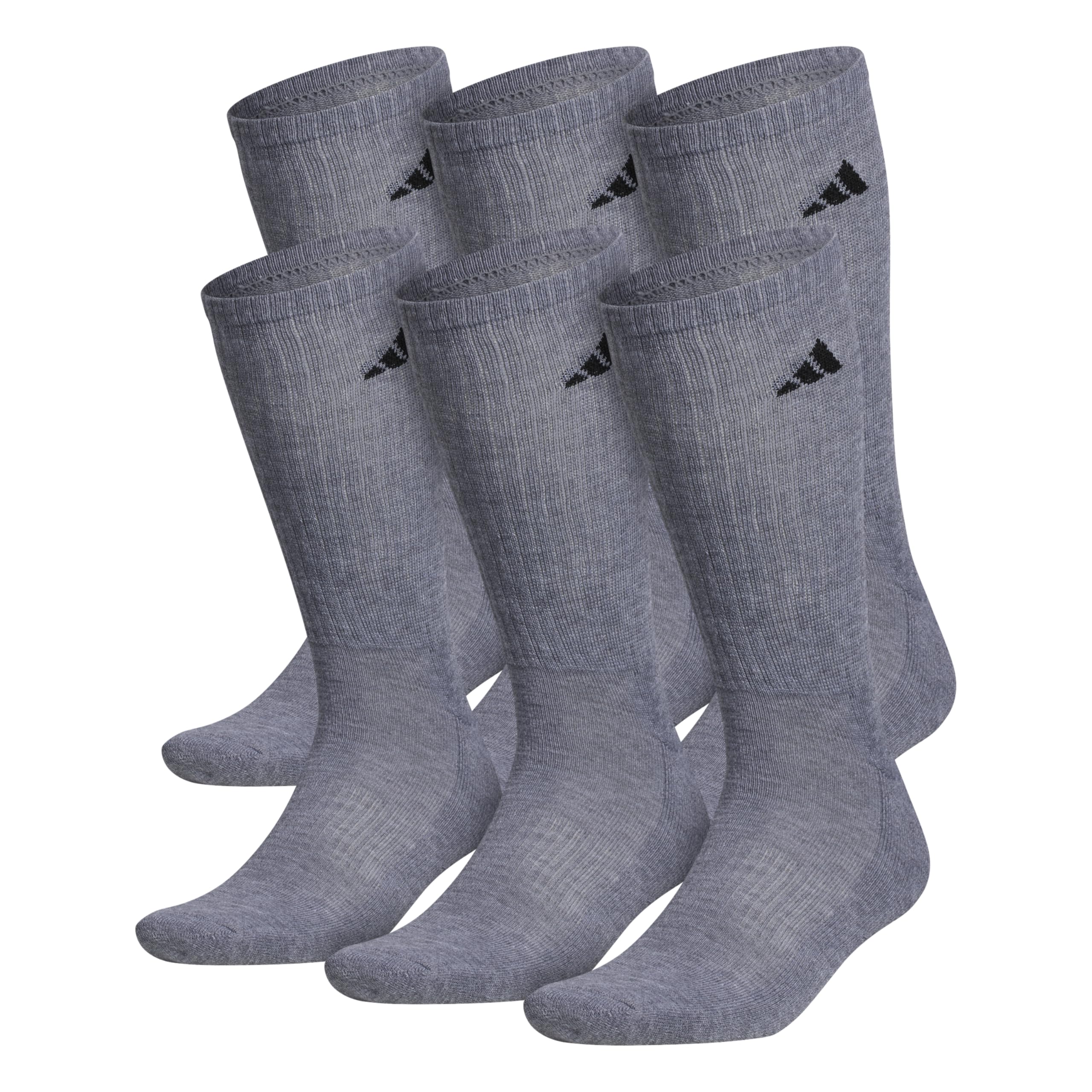 Unisex Cushioned Athletic Crew Socks 6-Pack