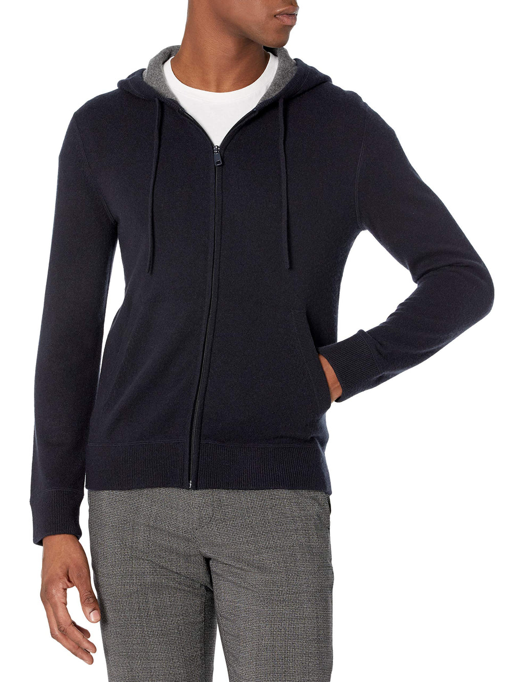 Men's Soft Cashmere Full-Zip Performance Hoodie Jacket